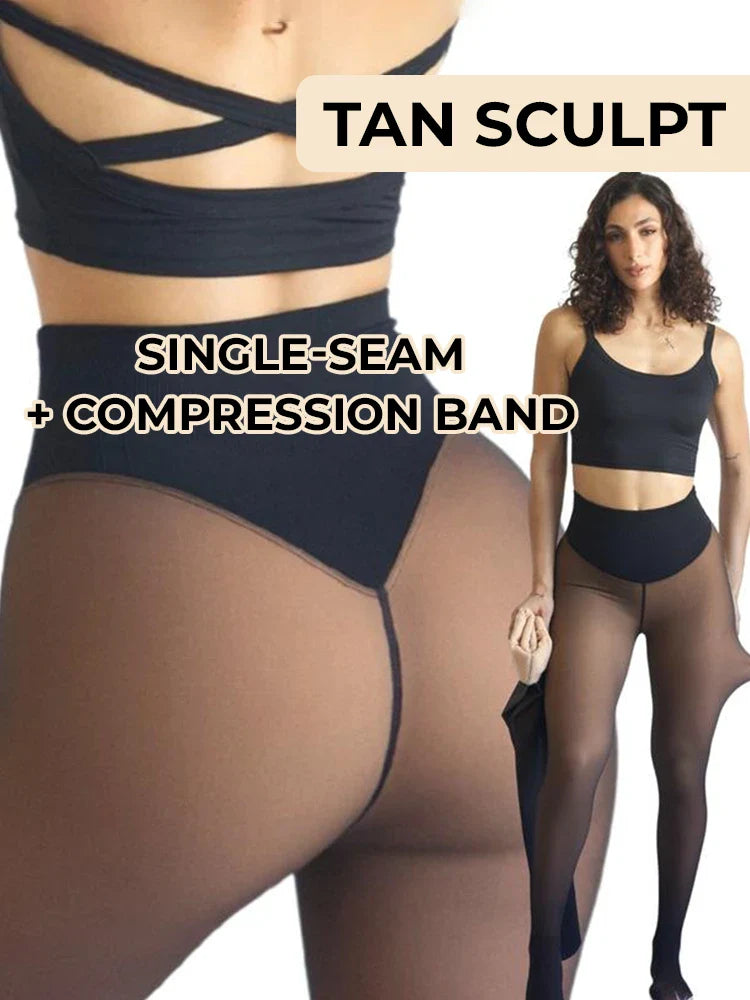 Sheer Illusion Fleece-Lined Tights