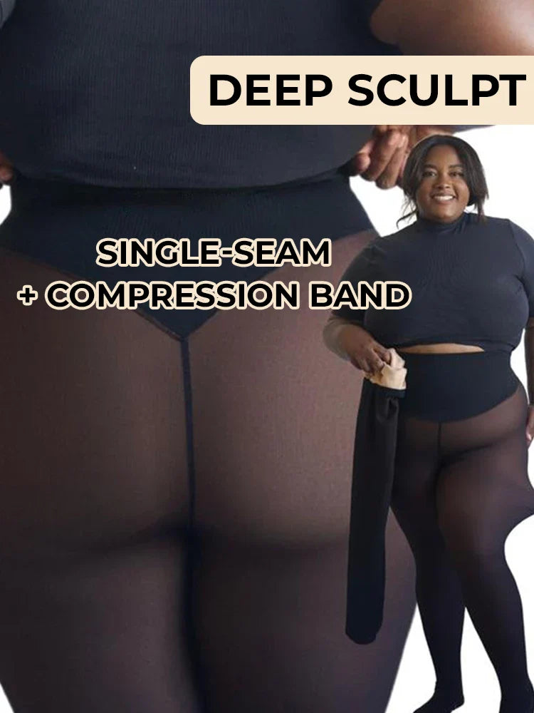 Sheer Illusion Fleece-Lined Tights
